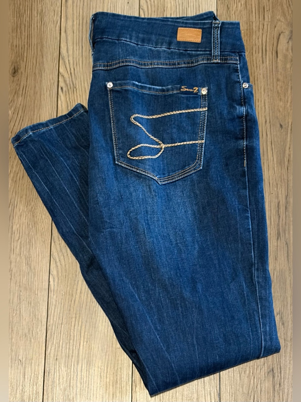 Seven7 Women's Dark Blue Slim Jeans size 12